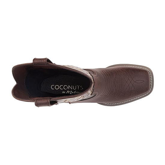 COCONUTS BY Matisse Womens Rowdy Block Heel Cowboy Boots