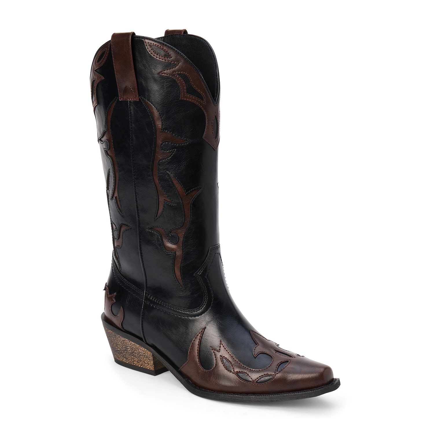 COCONUTS BY Matisse Womens Wylie Block Heel Cowboy Boots