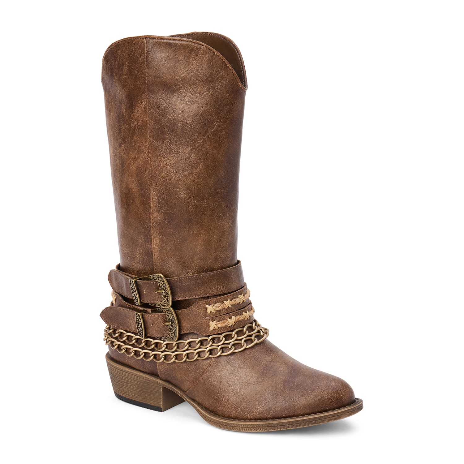 COCONUTS BY Matisse Womens Billy Block Heel Cowboy Boots