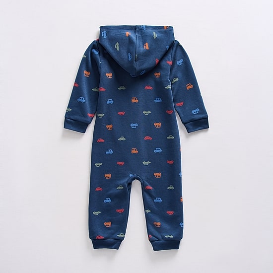 Okie Dokie Baby Boys Hooded Long Sleeve Jumpsuit