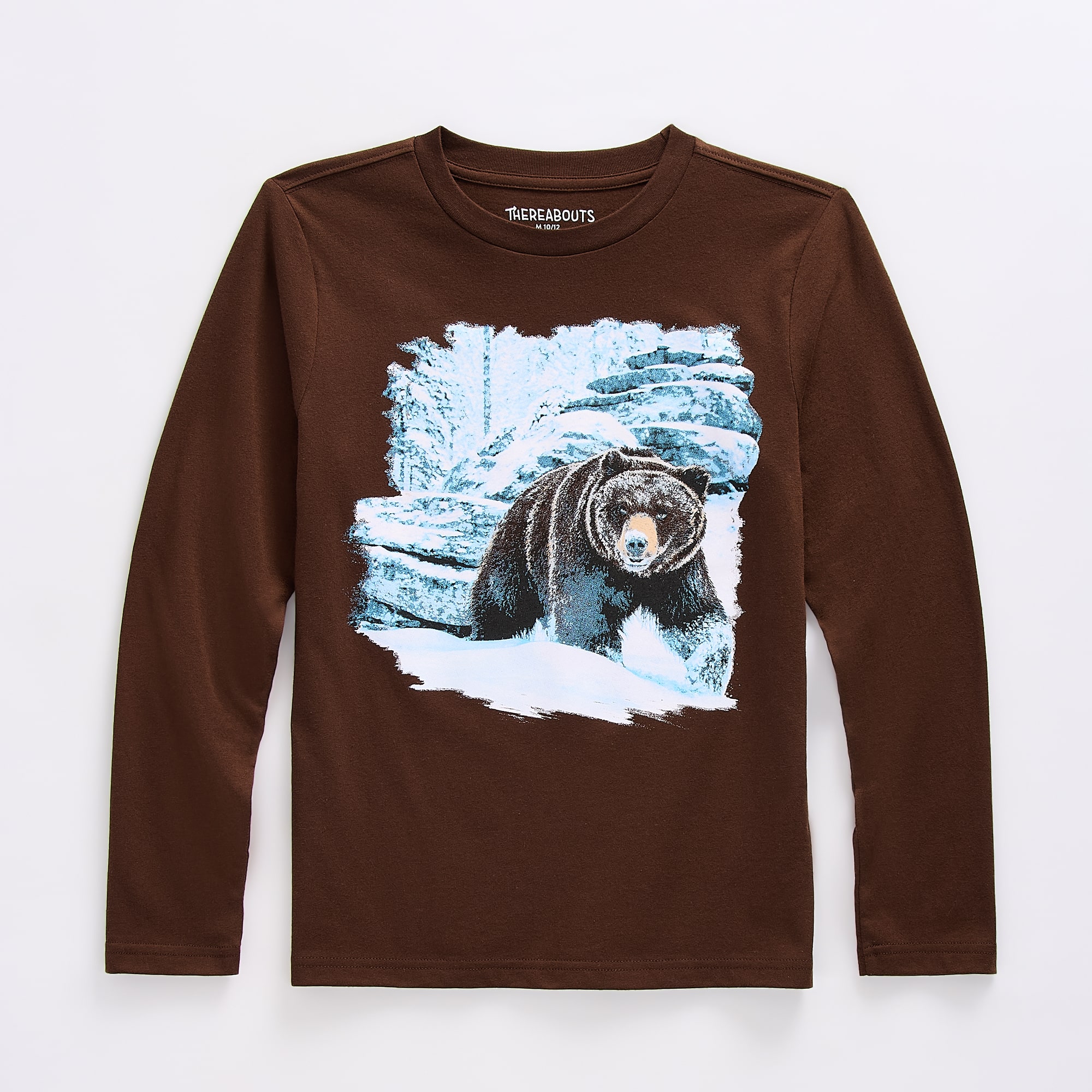 Thereabouts Little & Big Kid Boys Crew Neck Long Sleeve Regular Fit Graphic T-Shirt