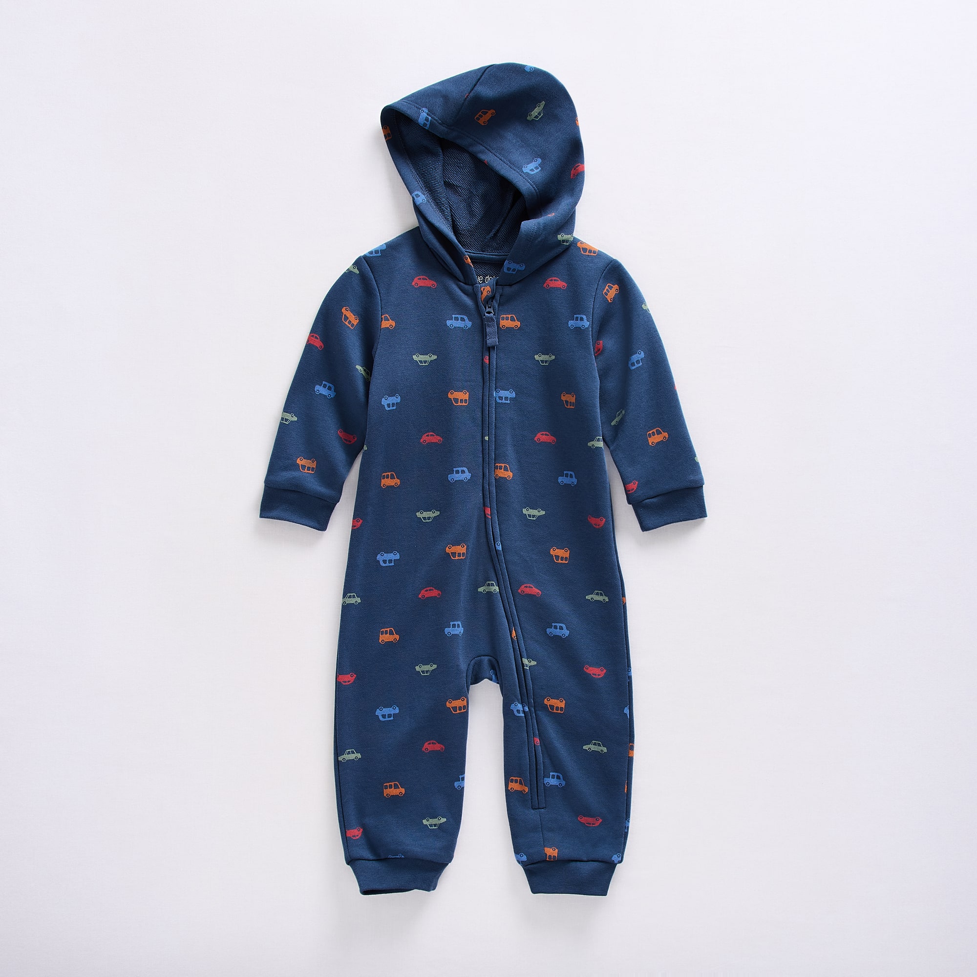 Okie Dokie Baby Boys Hooded Long Sleeve Jumpsuit