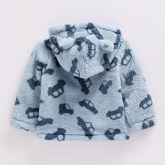 Okie Dokie Sherpa Baby Boys Hooded Jacket