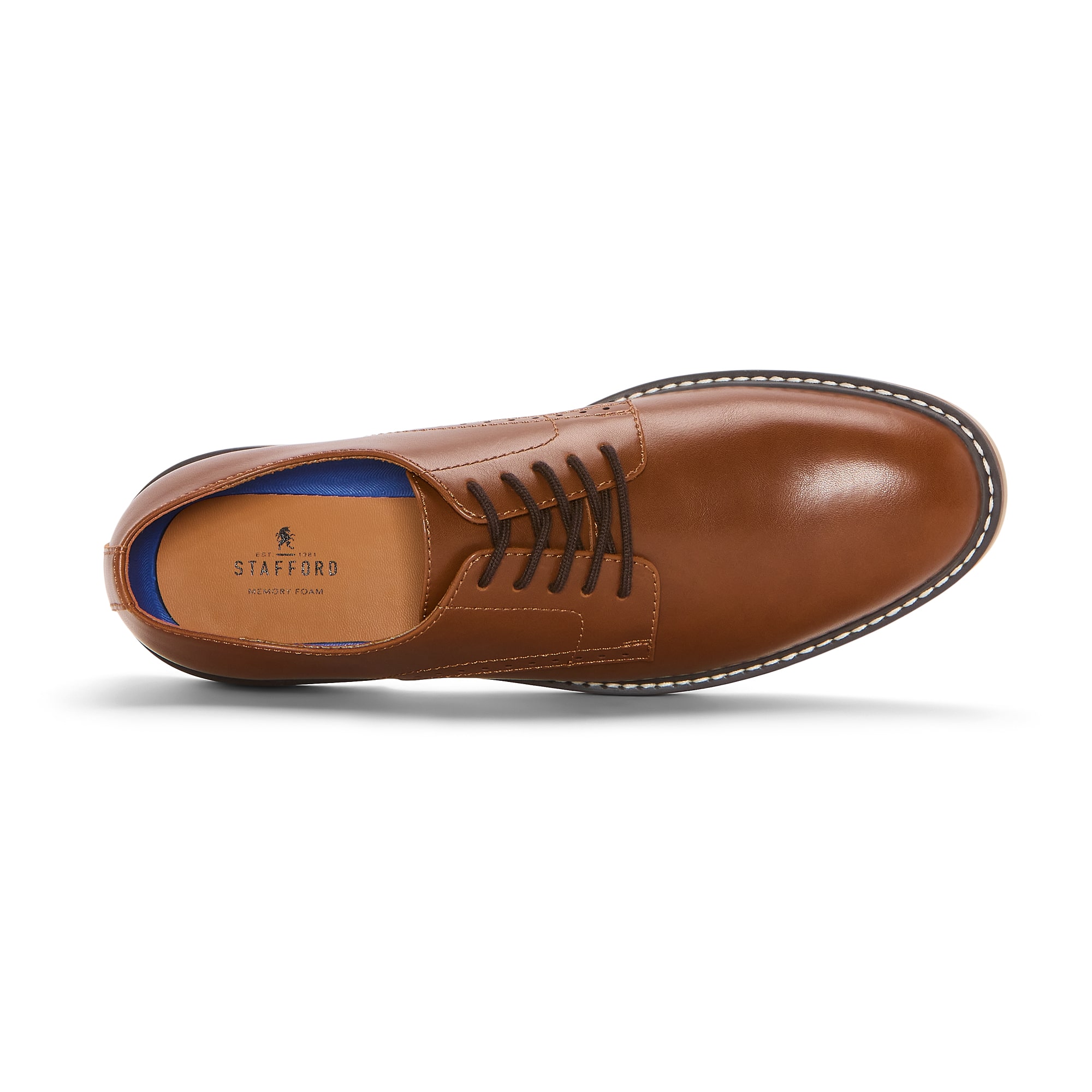 Stafford Mens Bern Round Closed Toe Oxford Shoes