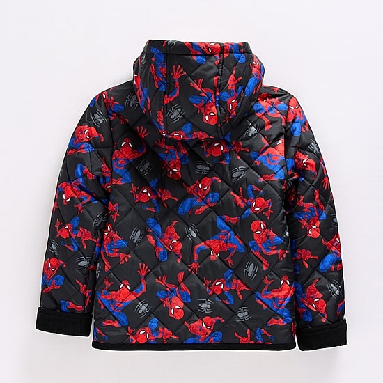 Disney Collection Little & Big Kid Boys Marvel Spiderman Fleece Lined Heavyweight Quilted Jacket
