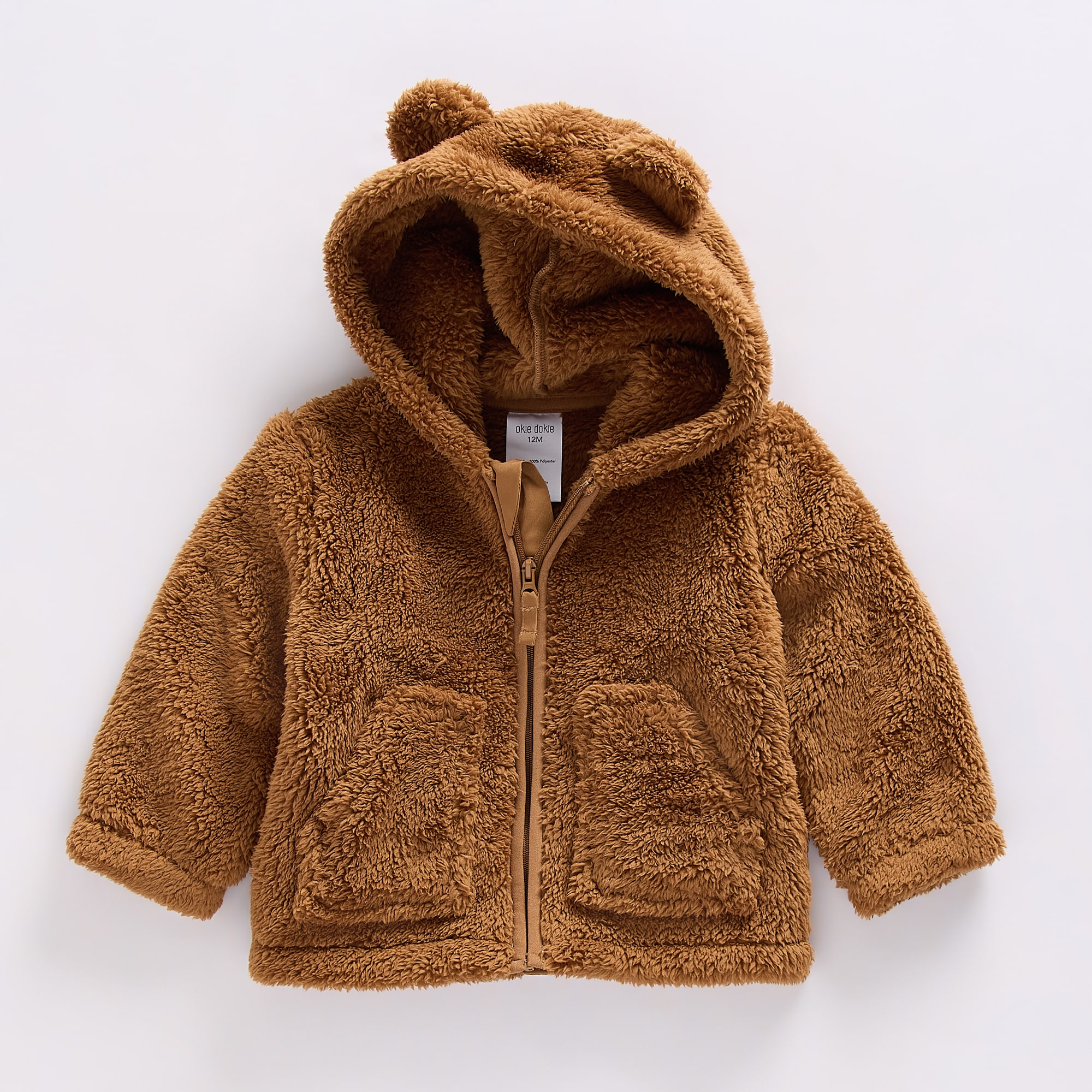 Okie Dokie Sherpa Baby Boys Hooded Jacket