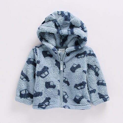 Okie Dokie Baby Boys Fleece Jacket In Gray