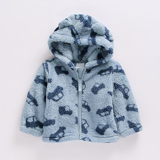 Okie Dokie Sherpa Baby Boys Hooded Jacket