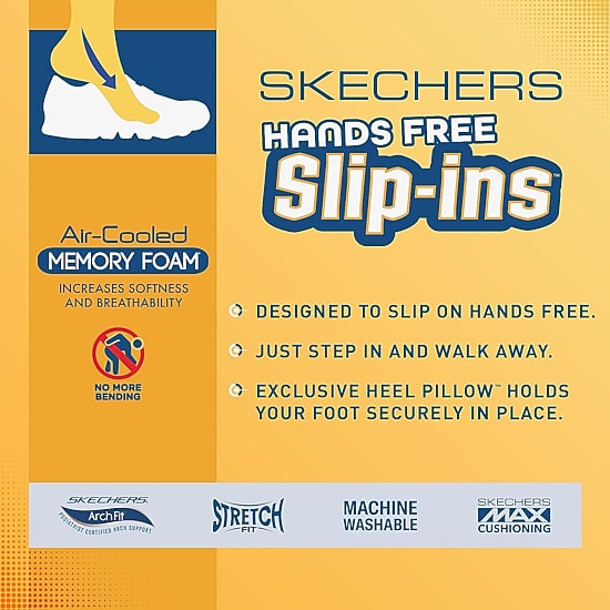 Skechers Hands Free Slip-Ins Squad Chaos Sr Urgran Mens Moc Closed Toe Work Shoes