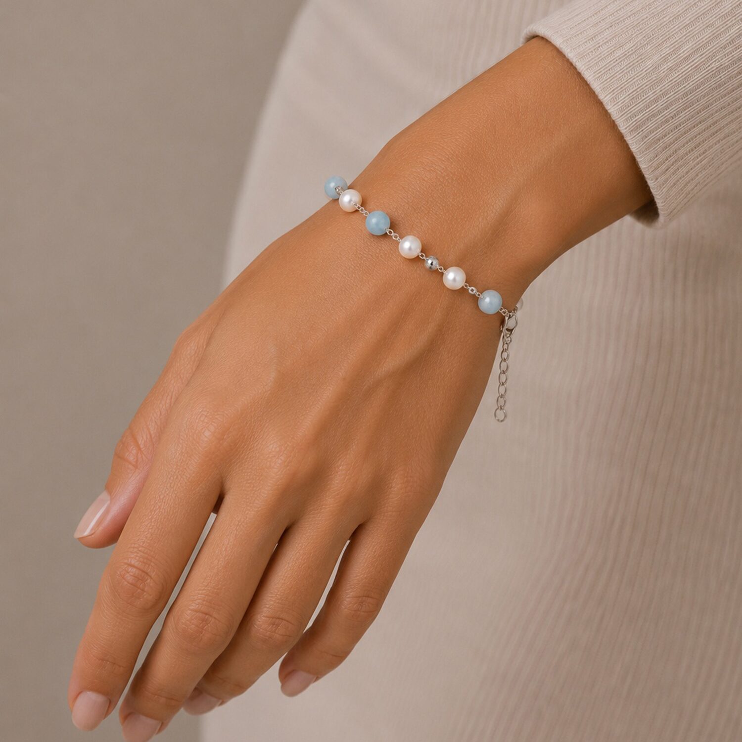 Limited Quantities! Womens White Cultured Freshwater Pearl Sterling Silver Strand Bracelet