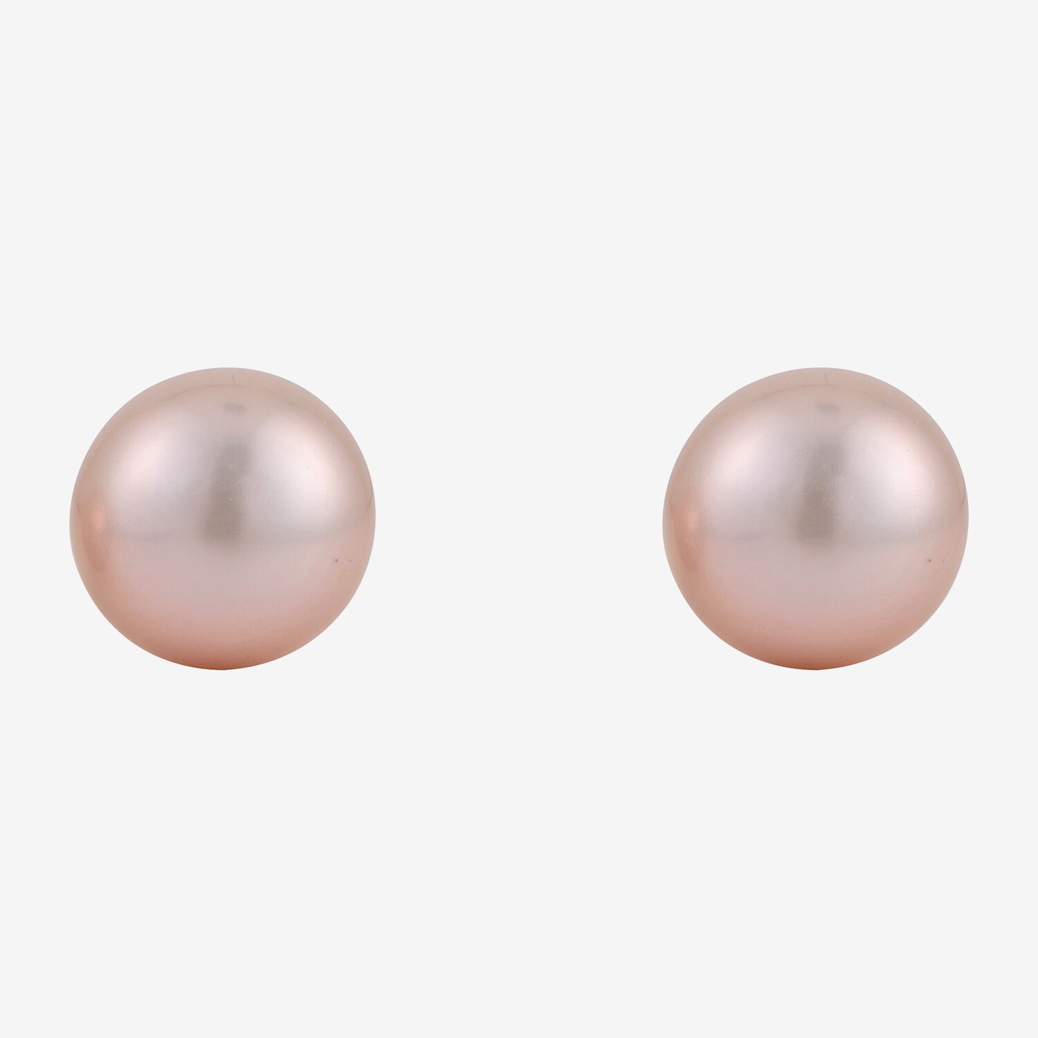 Limited Quantities! Pink Cultured Freshwater Pearl Sterling Silver 10mm Round Stud Earrings