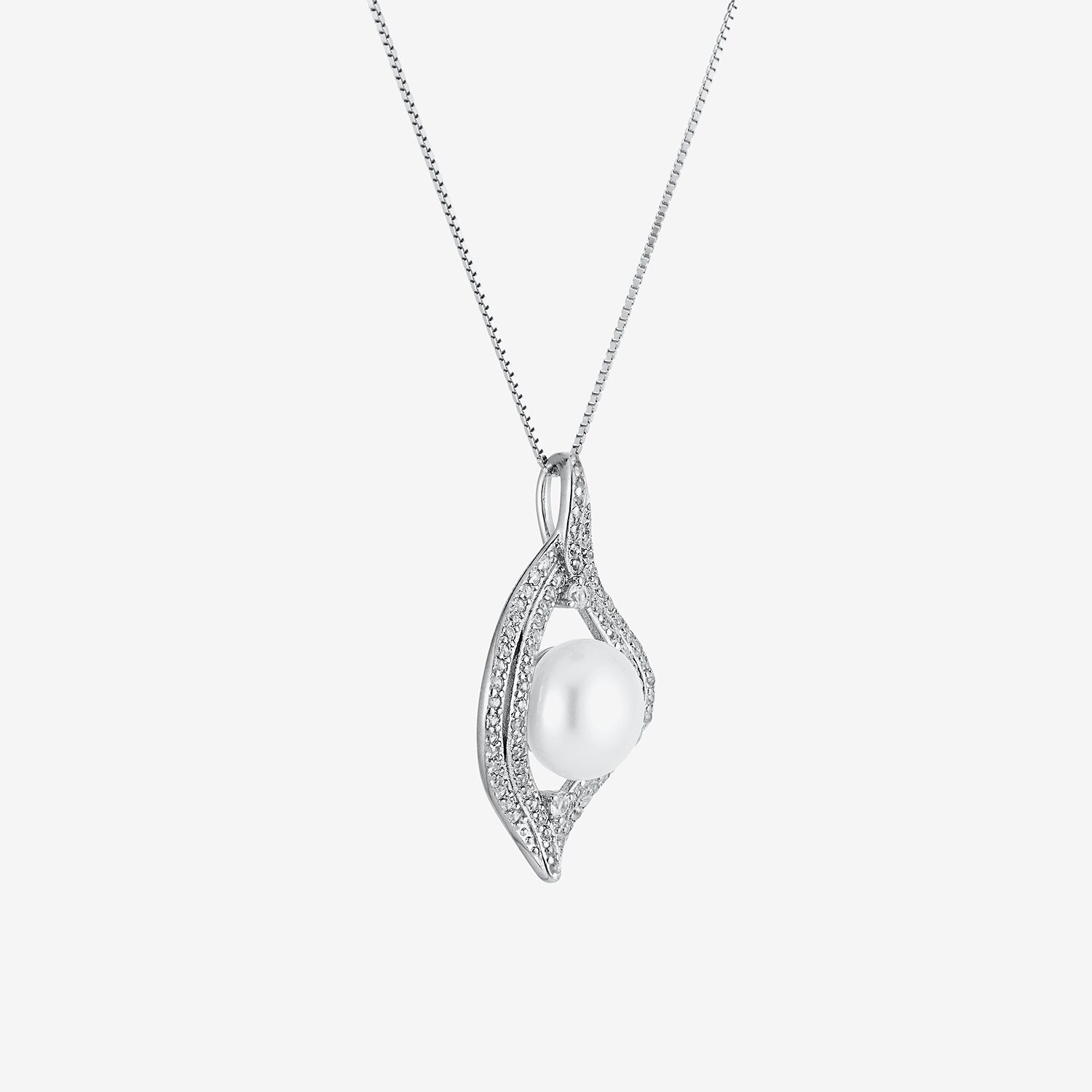 Limited Quantities! Womens White Cultured Freshwater Pearl Sterling Silver 18 Inch Pendant Necklace