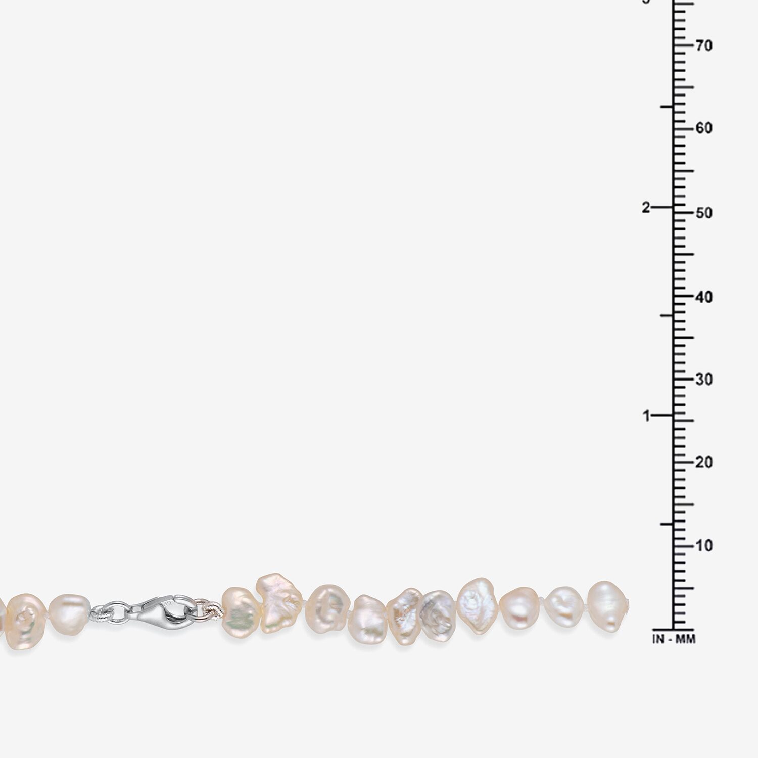 Limited Quantities! Womens White Sterling Silver Strand Necklace