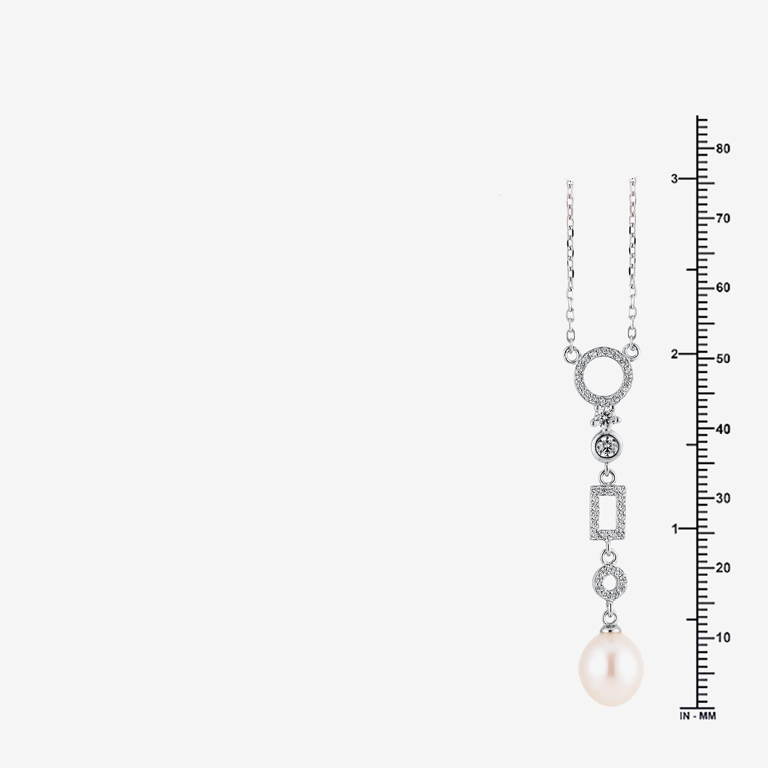 Limited Quantities! Womens White Sterling Silver 18 Inch Y Necklace