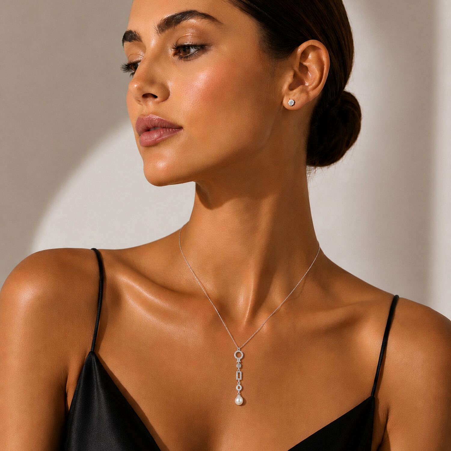 Limited Quantities! Womens White Sterling Silver 18 Inch Y Necklace