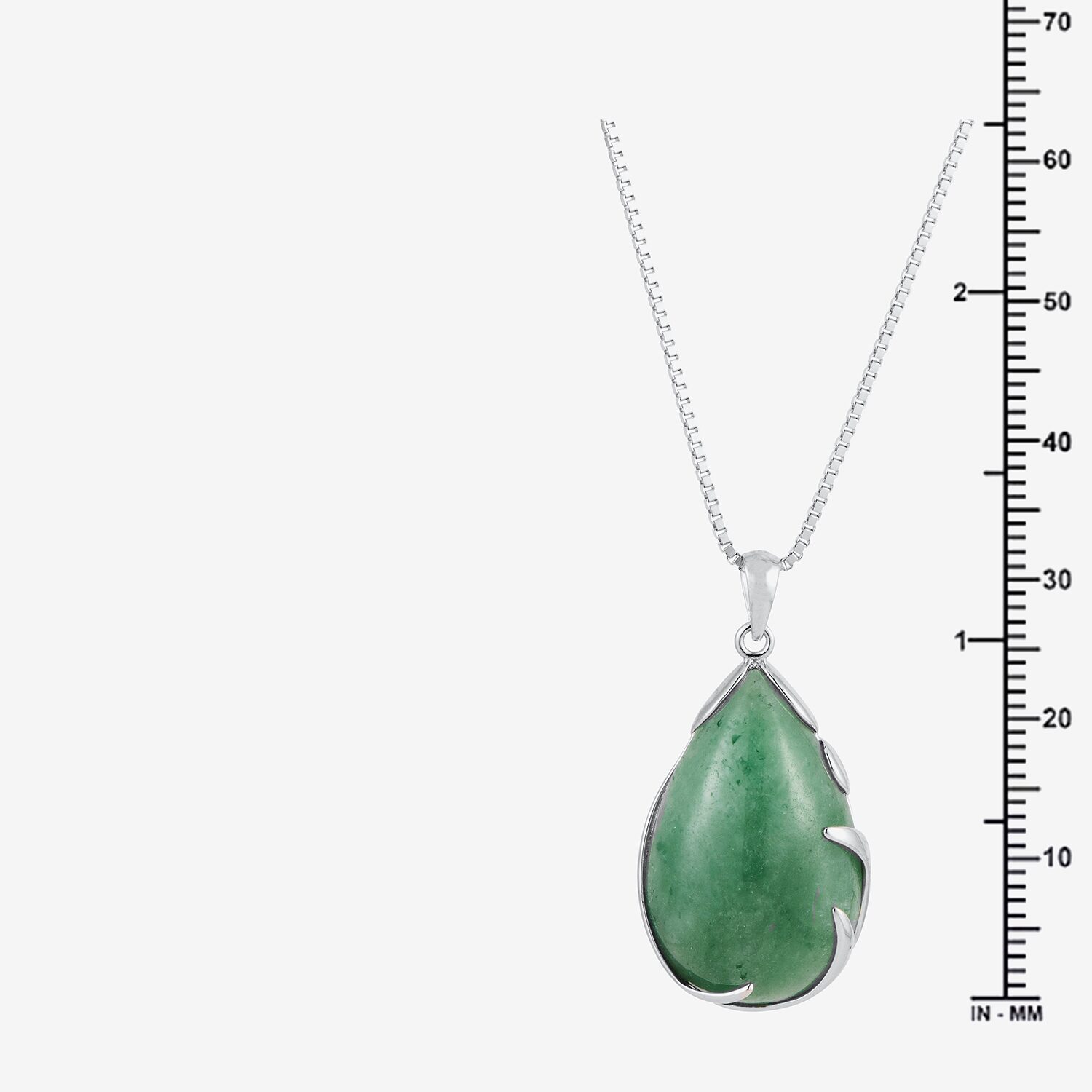 Limited Quantities! Womens Genuine Green Jade Sterling Silver 18 Inch Pendant Necklace