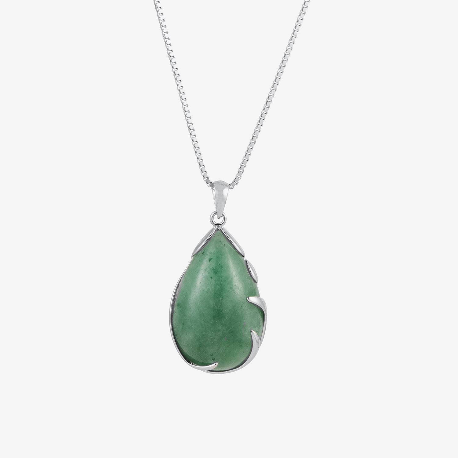 Limited Quantities! Womens Genuine Green Jade Sterling Silver 18 Inch Pendant Necklace