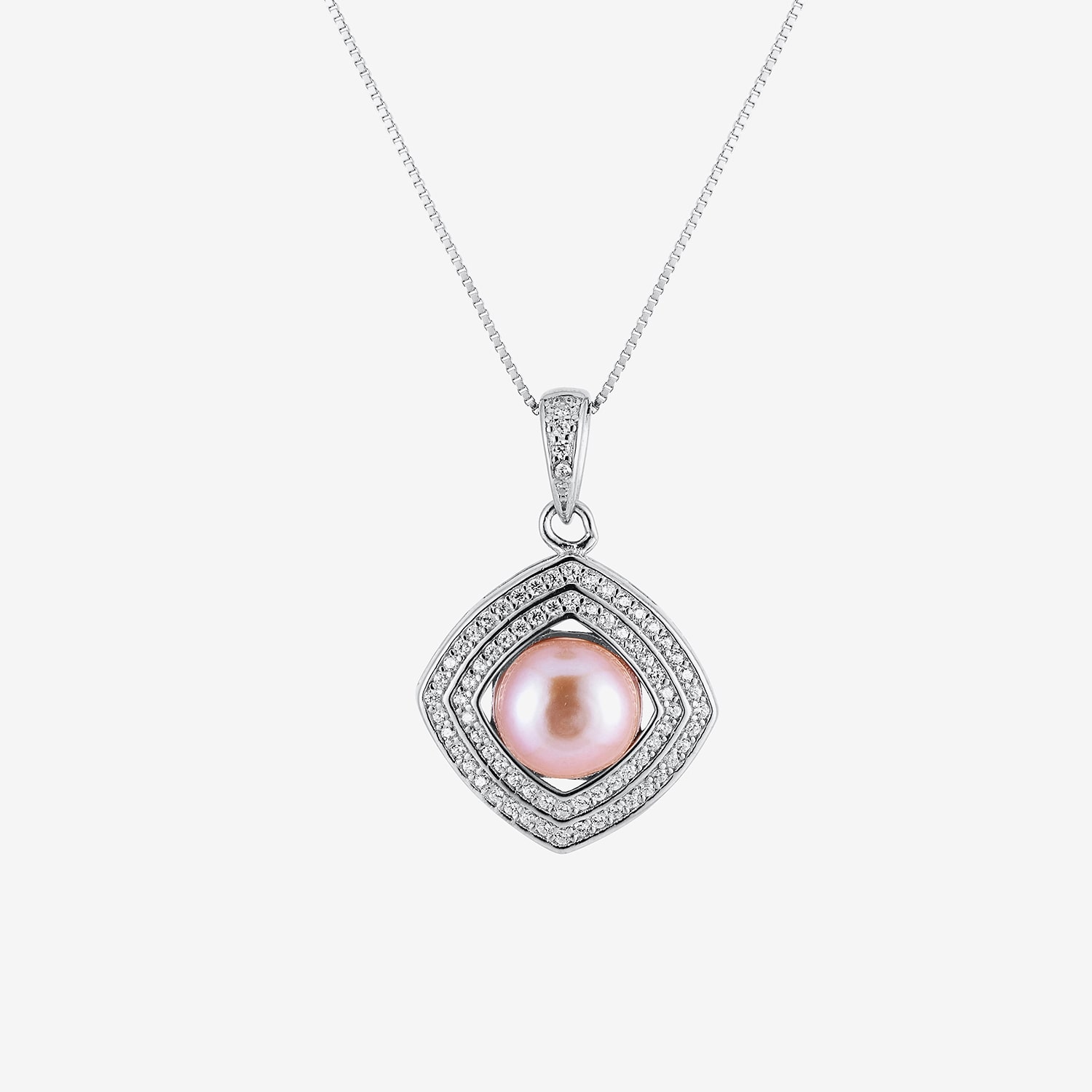 Limited Quantities! Womens Pink Cultured Freshwater Pearl Sterling Silver 18 Inch Pendant Necklace