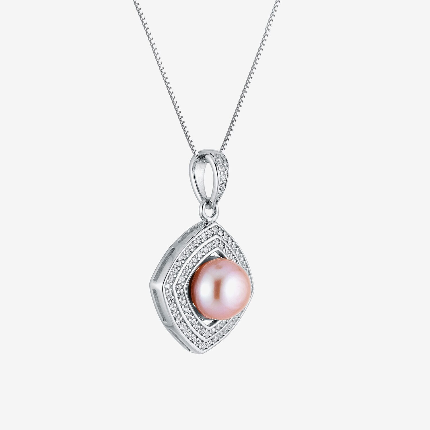 Limited Quantities! Womens Pink Cultured Freshwater Pearl Sterling Silver 18 Inch Pendant Necklace