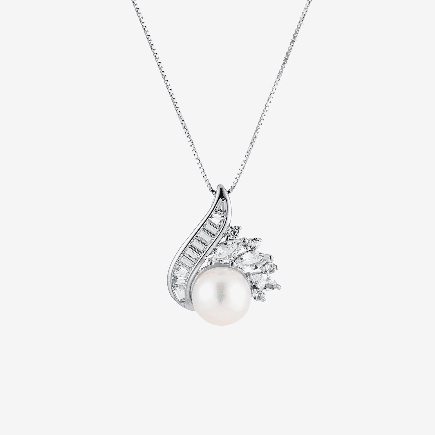 Limited Quantities! Womens White Cultured Freshwater Pearl Sterling Silver 18 Inch Pendant Necklace