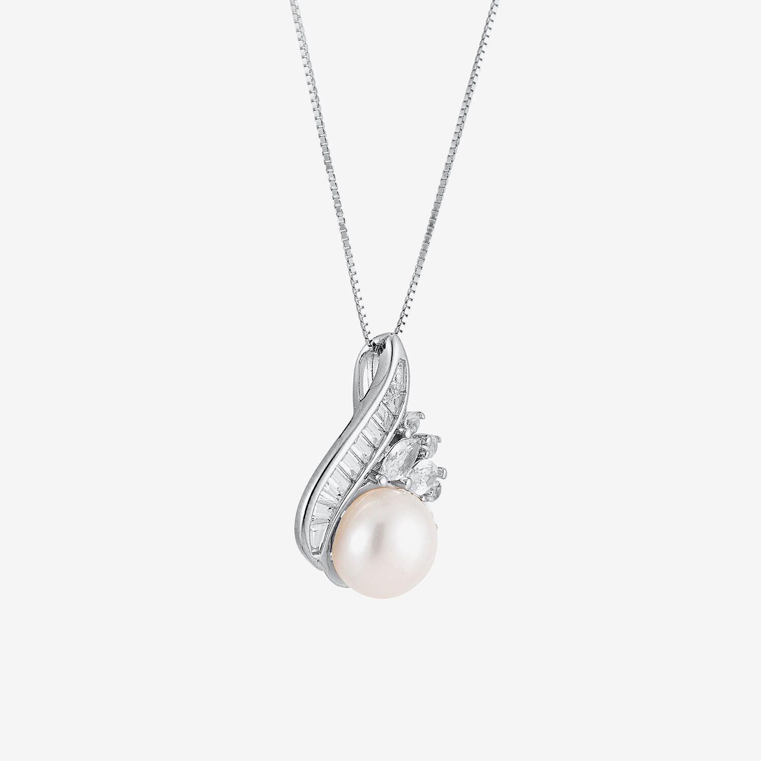 Limited Quantities! Womens White Cultured Freshwater Pearl Sterling Silver 18 Inch Pendant Necklace