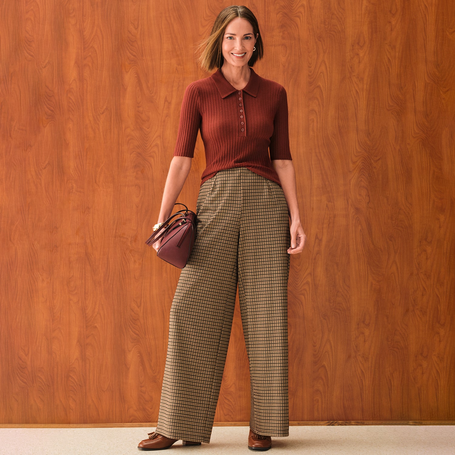 Liz Claiborne Womens Wide Leg High Rise Pull-On Pant
