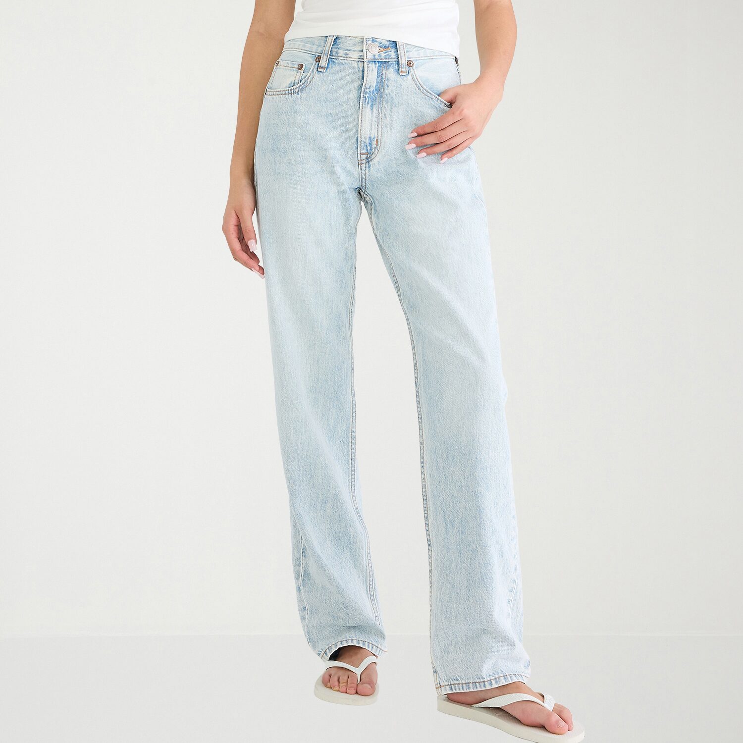 AEROPOSTALE Womens Juniors Short High Rise Baggy Fit Jean