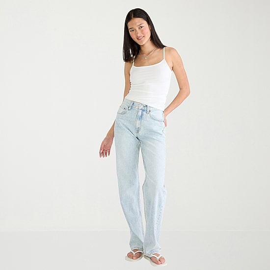 AEROPOSTALE Womens Juniors Short High Rise Baggy Fit Jean