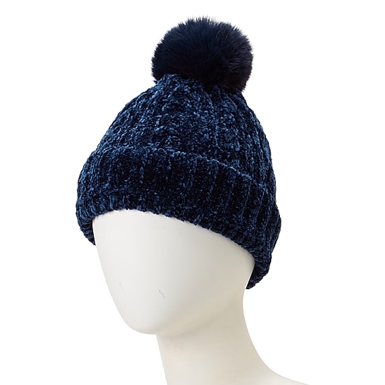 St. John's Bay Chenille Womens Beanie, Color: American Navy - JCPenney