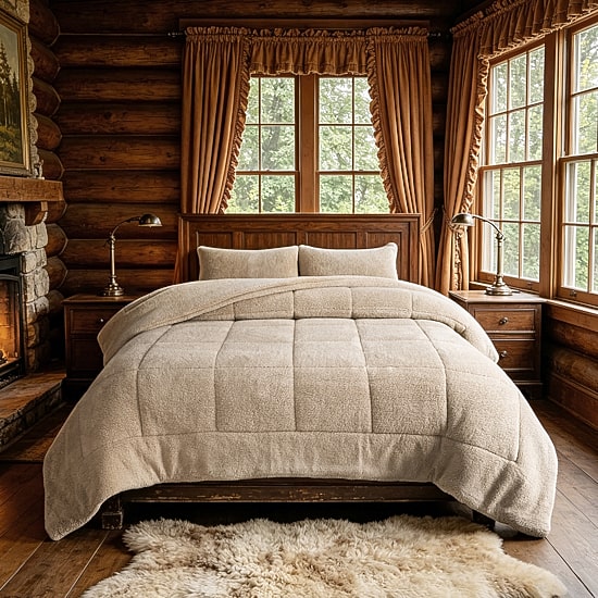 Awesome Home™ Sherpa Comforter Set Midweight Reversible Comforter Set