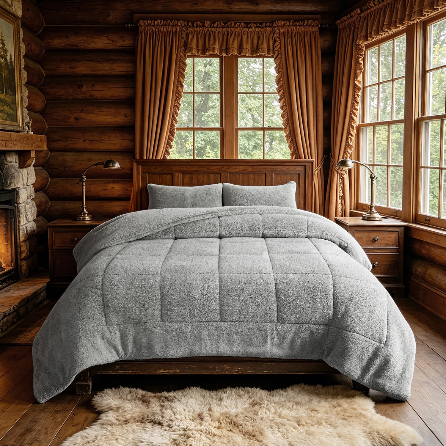Awesome Home™ Sherpa Comforter Set Midweight Reversible