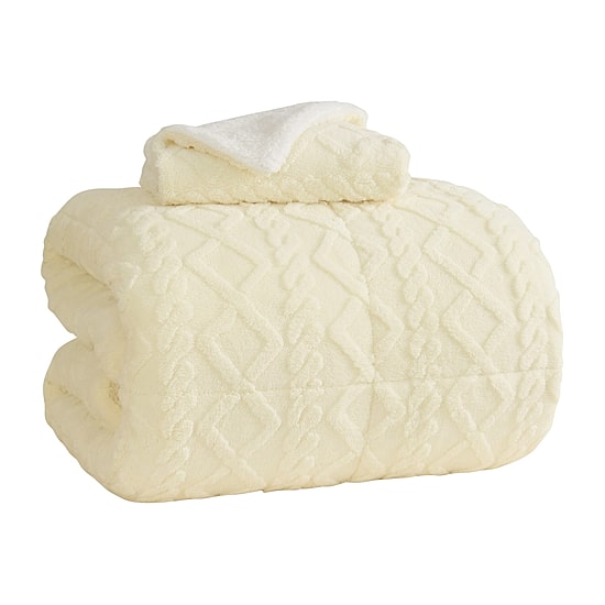 Awesome Home™ Flock Jacquard Sherpa Comforter Set Jacquard Midweight Reversible Comforter Set