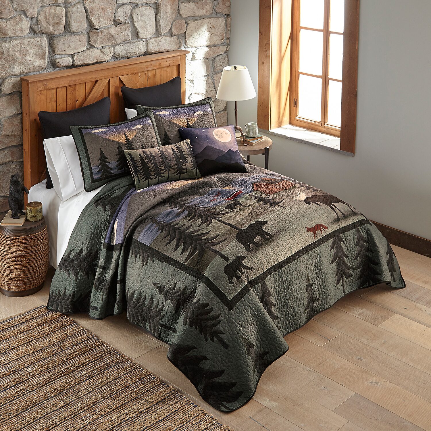 Donna Sharp Wild Retreat 3-pc. Easy Care Quilt Set