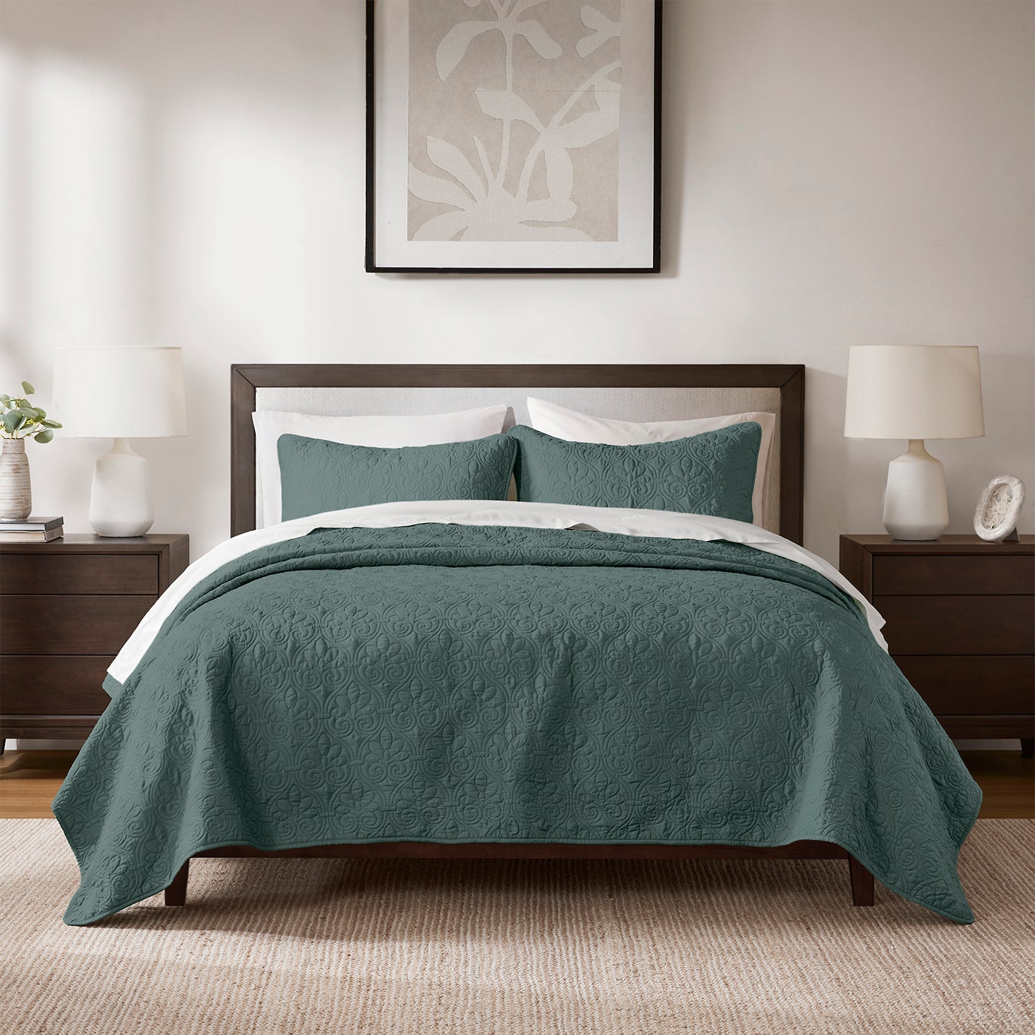 Madison Park Mansfield Antimicrobial Treated Reversible Quilt Set