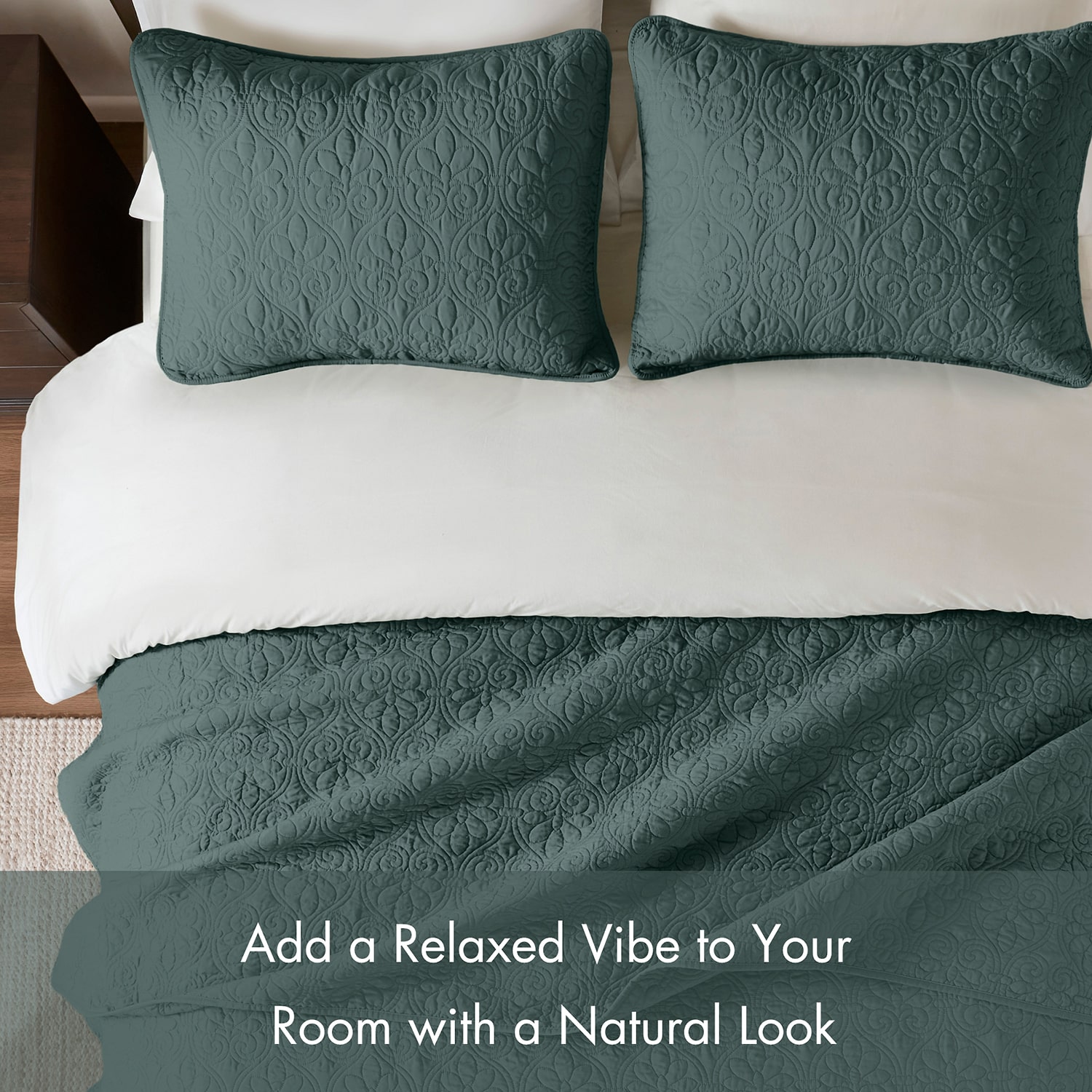 Madison Park Mansfield Antimicrobial Treated Reversible Quilt Set