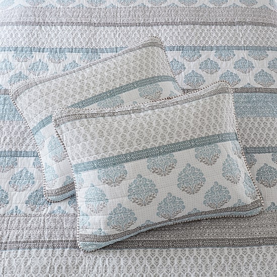INK+IVY Surya Block Print Cotton 3-pc. Reversible Quilt Set