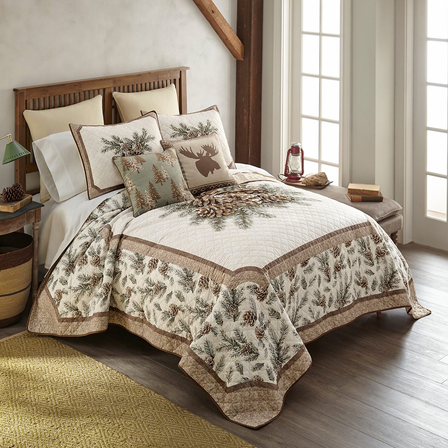 Donna Sharp Pine Medallion Easy Care Quilt Set