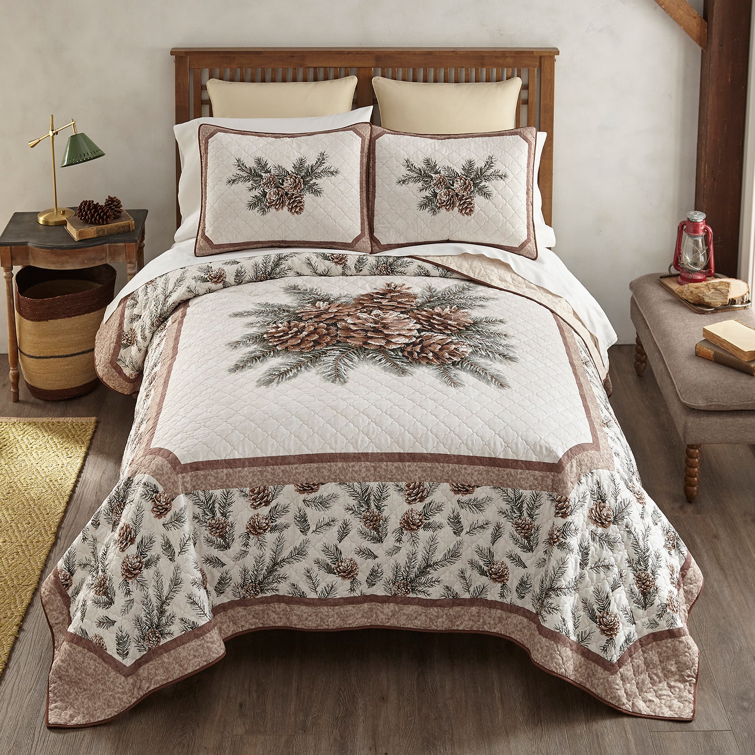 Donna Sharp Pine Medallion Easy Care Quilt Set