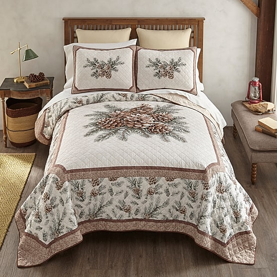 Donna Sharp Pine Medallion Easy Care Quilt Set
