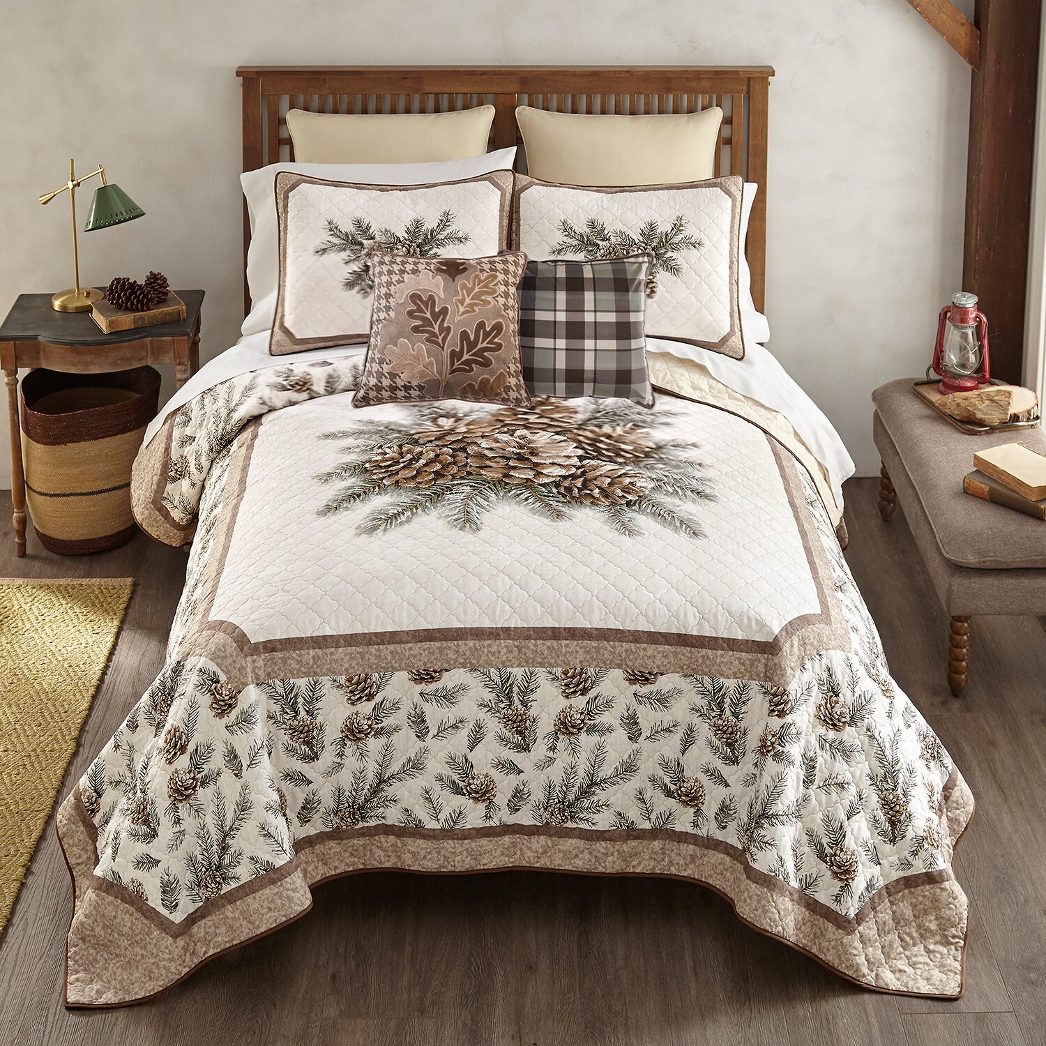 Donna Sharp Pine Medallion Easy Care Quilt Set