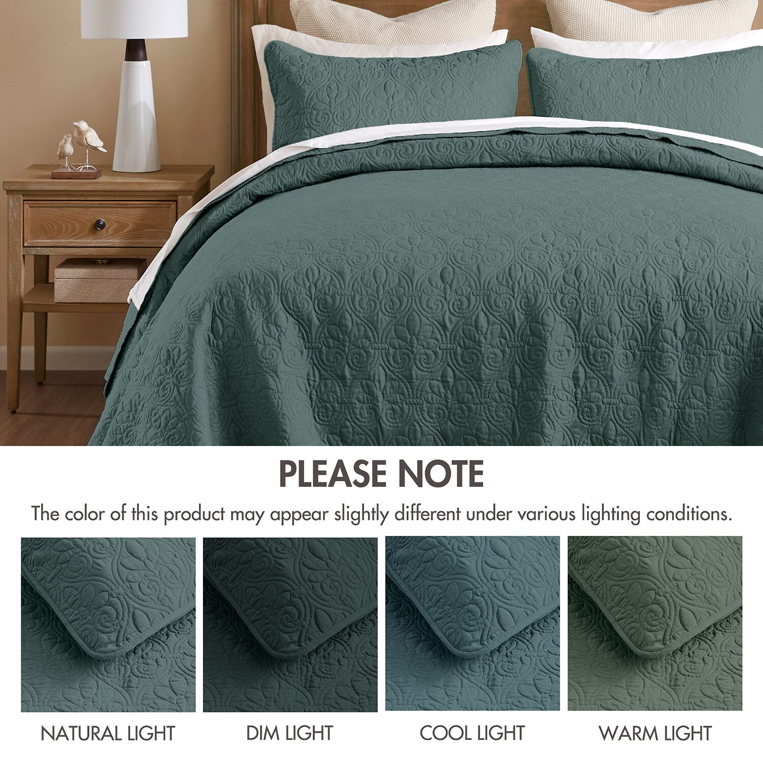 Madison Park Mansfield Oversized Antimicrobial Treated 3pc Bedspread Set