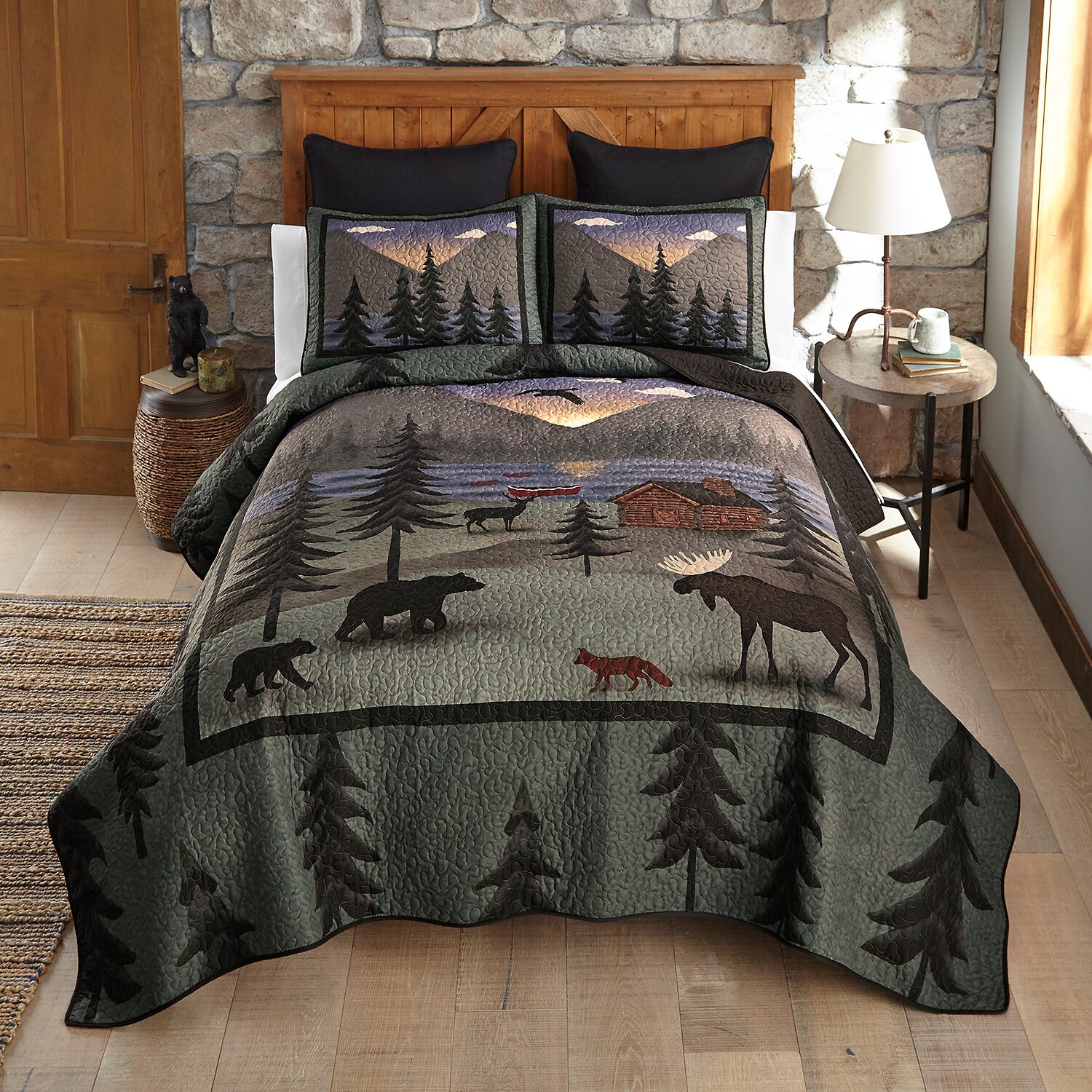 Donna Sharp Wild Retreat 3-pc. Easy Care Quilt Set