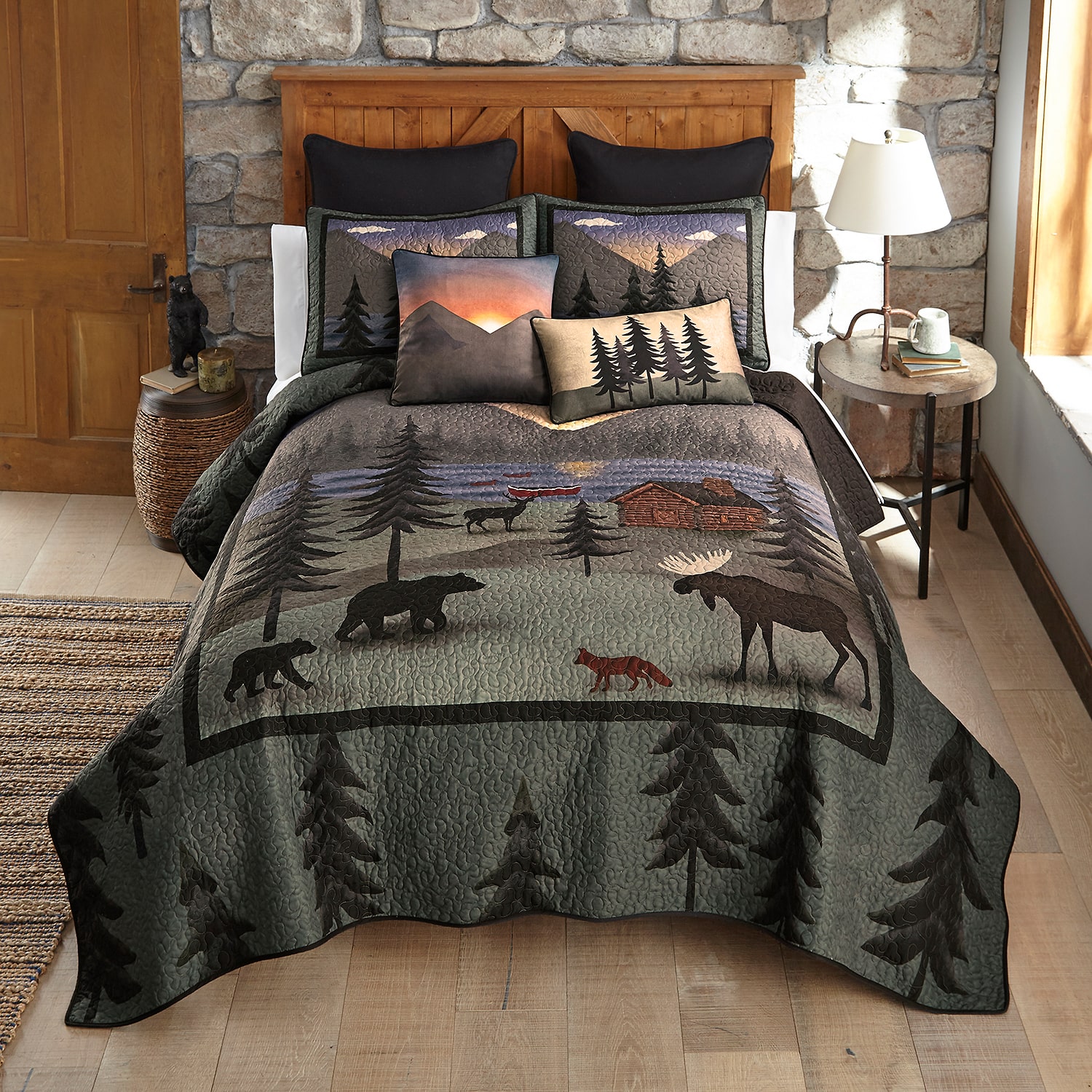 Donna Sharp Wild Retreat 3-pc. Easy Care Quilt Set