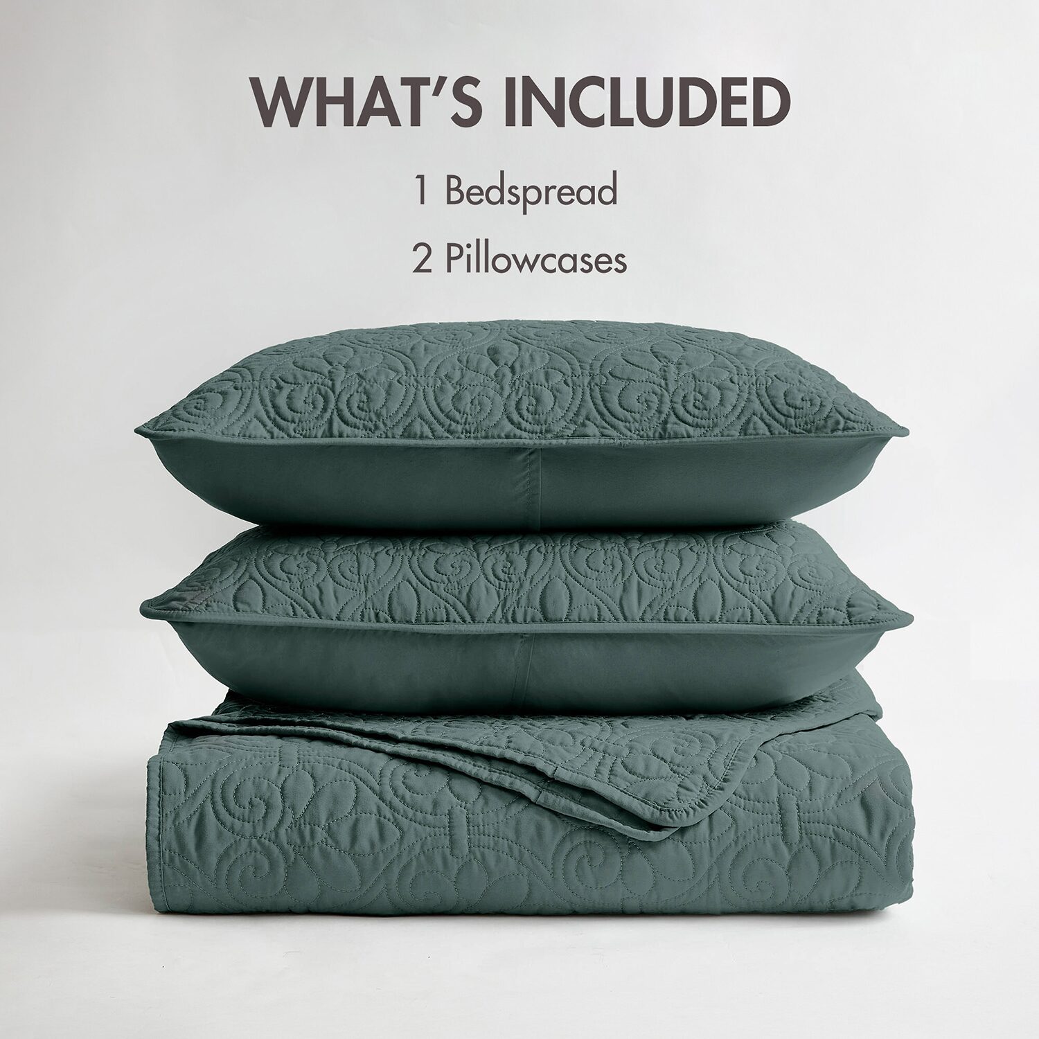 Madison Park Mansfield Oversized Antimicrobial Treated 3pc Bedspread Set