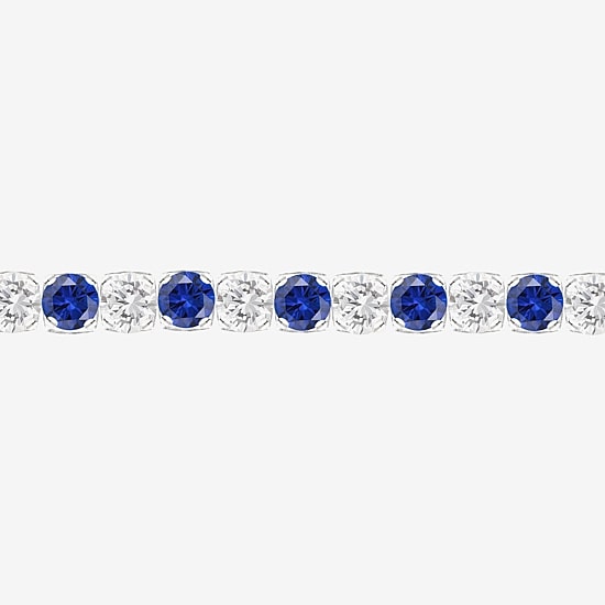 Womens Lab Created Gemstone Sterling Silver Bolo Bracelet