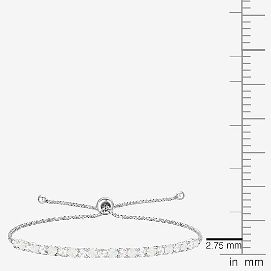 Gemstone Sterling Silver Bolo Bracelet