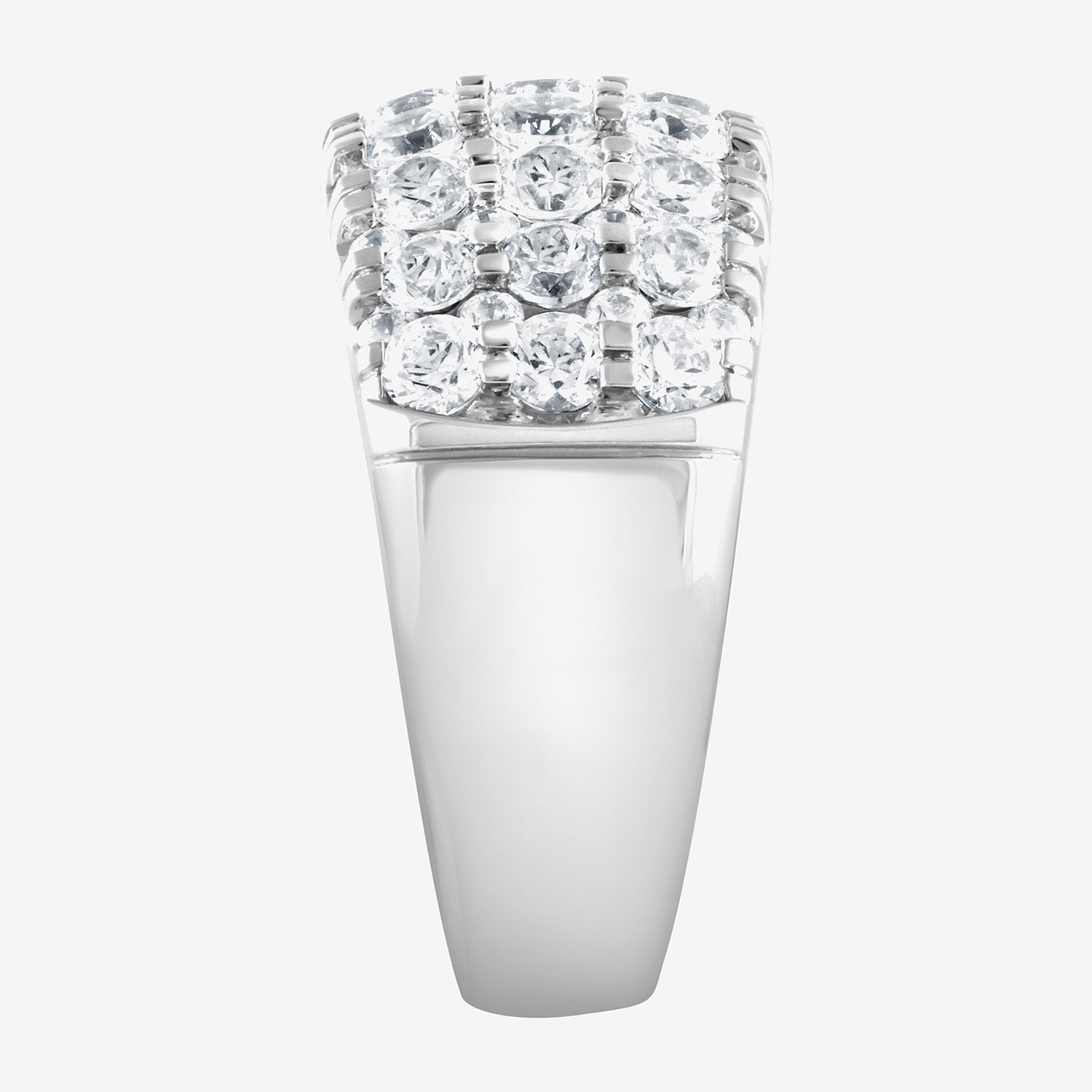 (G / Si1-Si2) Womens 3 CT. T.W. Lab Grown White Diamond Sterling Silver Band