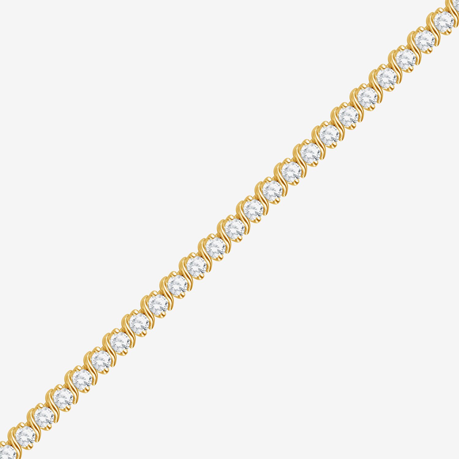 (G / Si1-Si2) Womens 3 CT. T.W. Lab Grown White Diamond Sterling Silver 7.25 Inch Tennis Bracelet