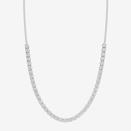 (G / Si1-Si2) Womens Sterling Silver 16 Inch Cable Chain Necklace