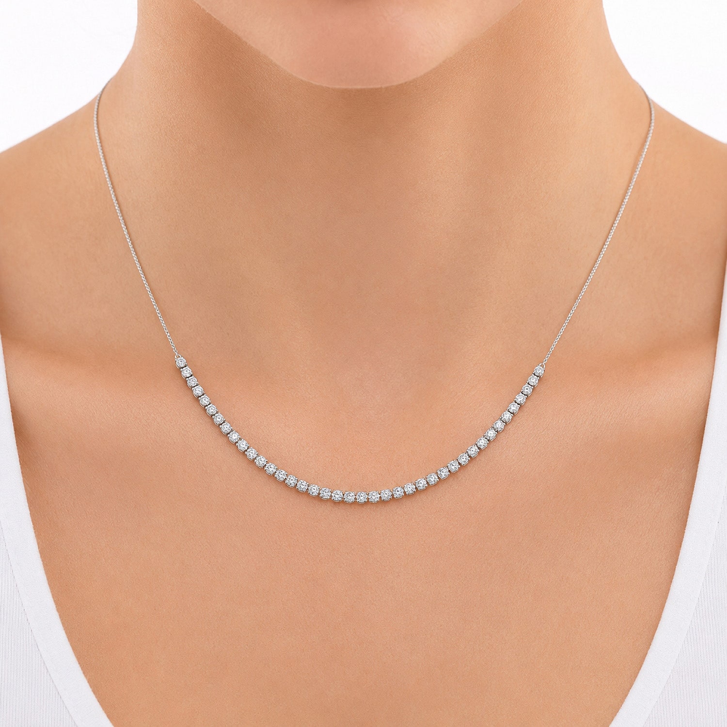 (G / Si1-Si2) Womens Sterling Silver 16 Inch Cable Chain Necklace